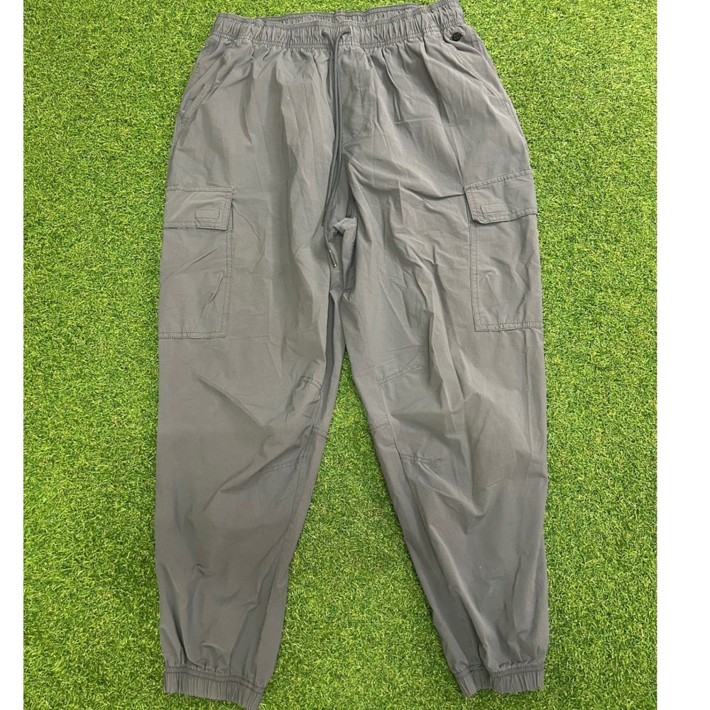 Calia Womens Gray Cargo Jogger Pants Elastic Waist Stretch Size L